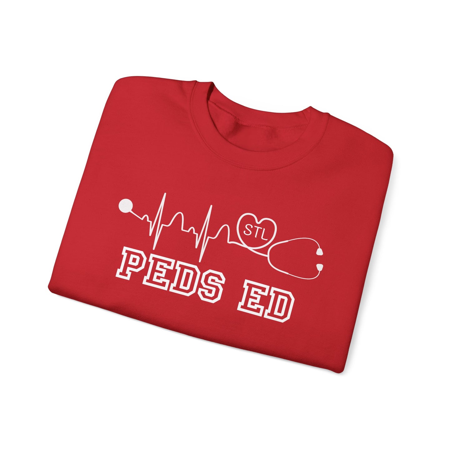 STL PEDS ED Sweatshirt-white lettering