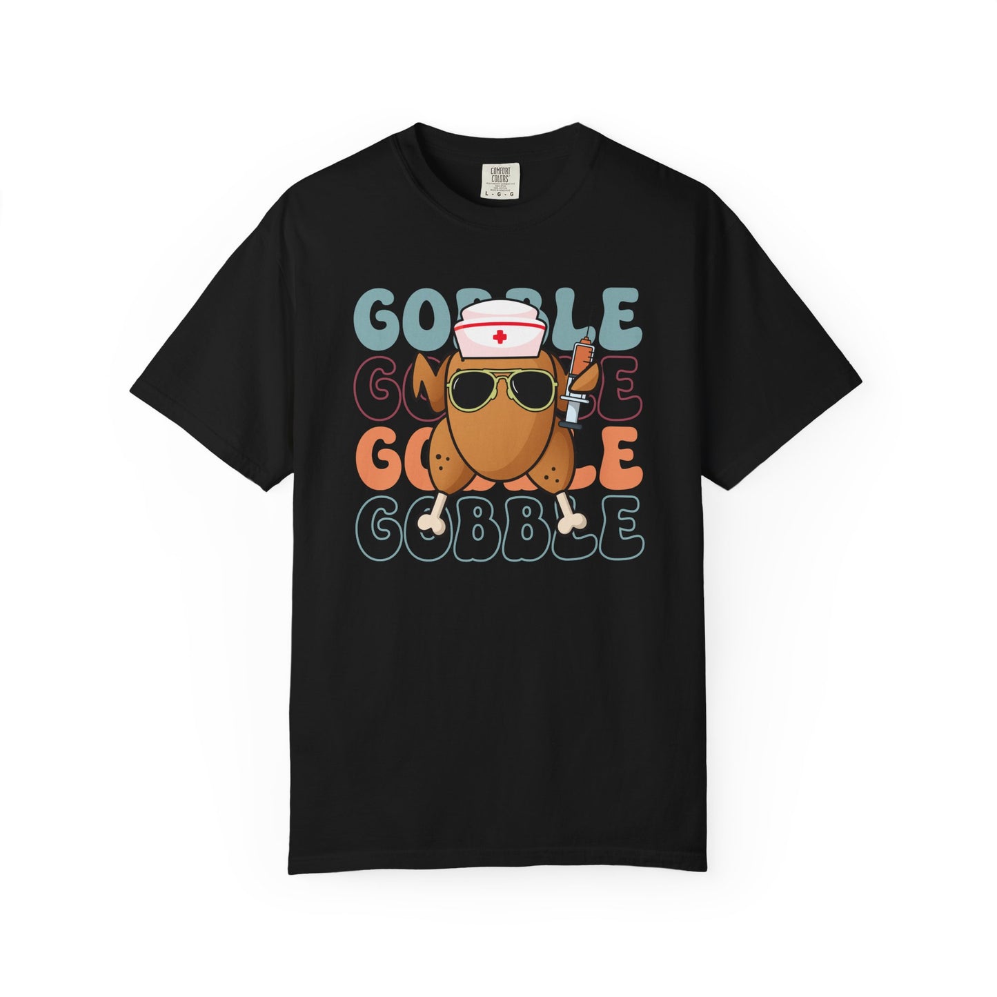 Funny gobble gobble turkey  Thanksgiving Comfort colors tshirt