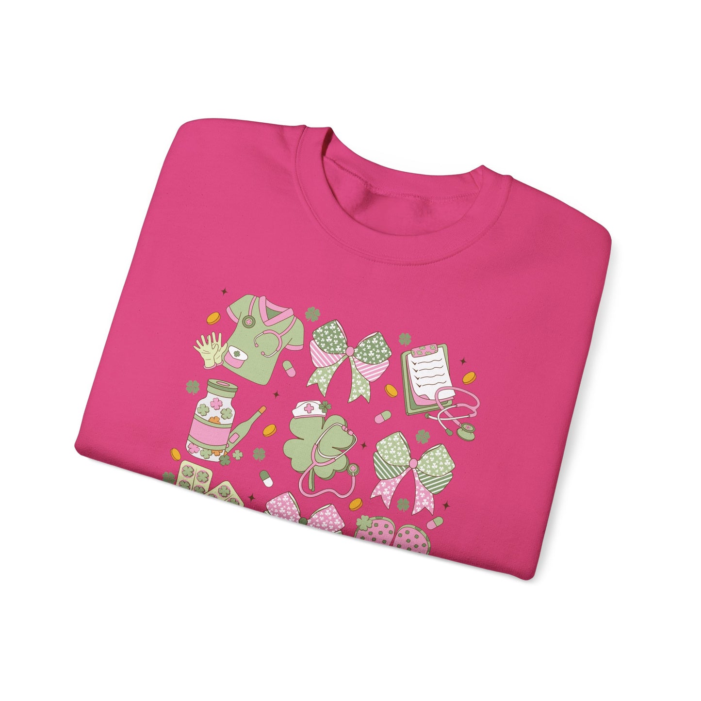 Adorable Nurse St. Patricks Day Sweatshirt,  RN sweatershirt, ER Nurse, NICU Nurse, PICU nurse, clover, lucky nurse sweatshirt.