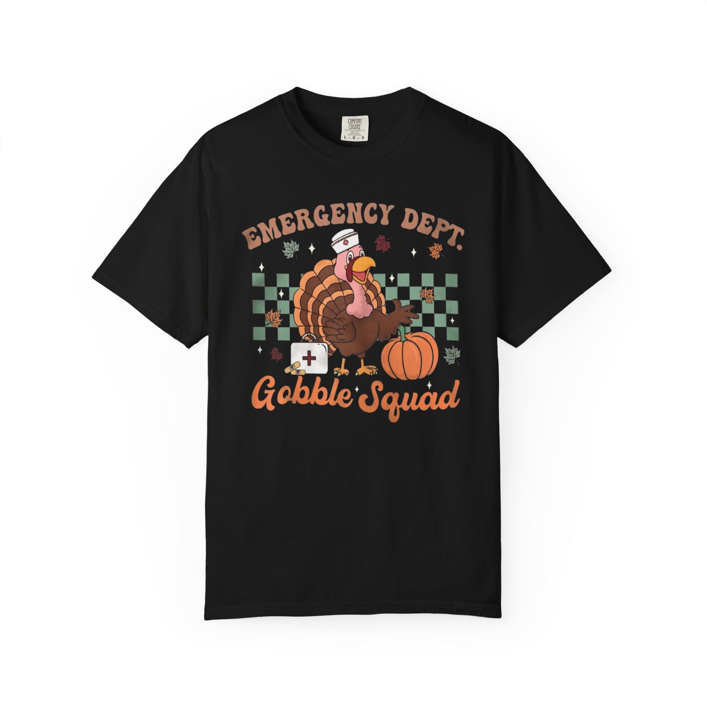 Comfort colors gobble squad tshirt, emergency gobble squad