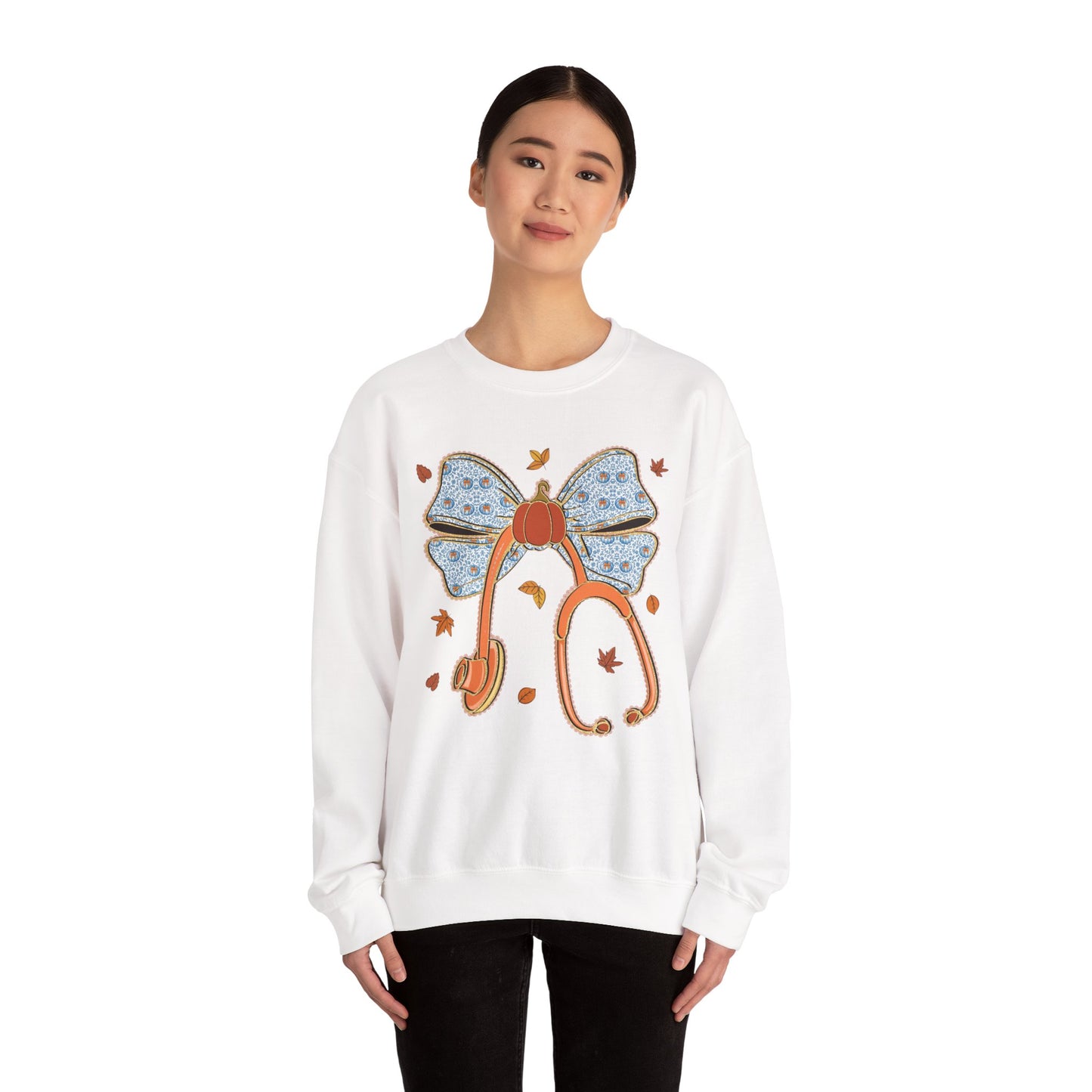 Nurse pumpkin stethoscope Fall gildan comfy sweatshirt,  thanksgiving nurse sweatshirt