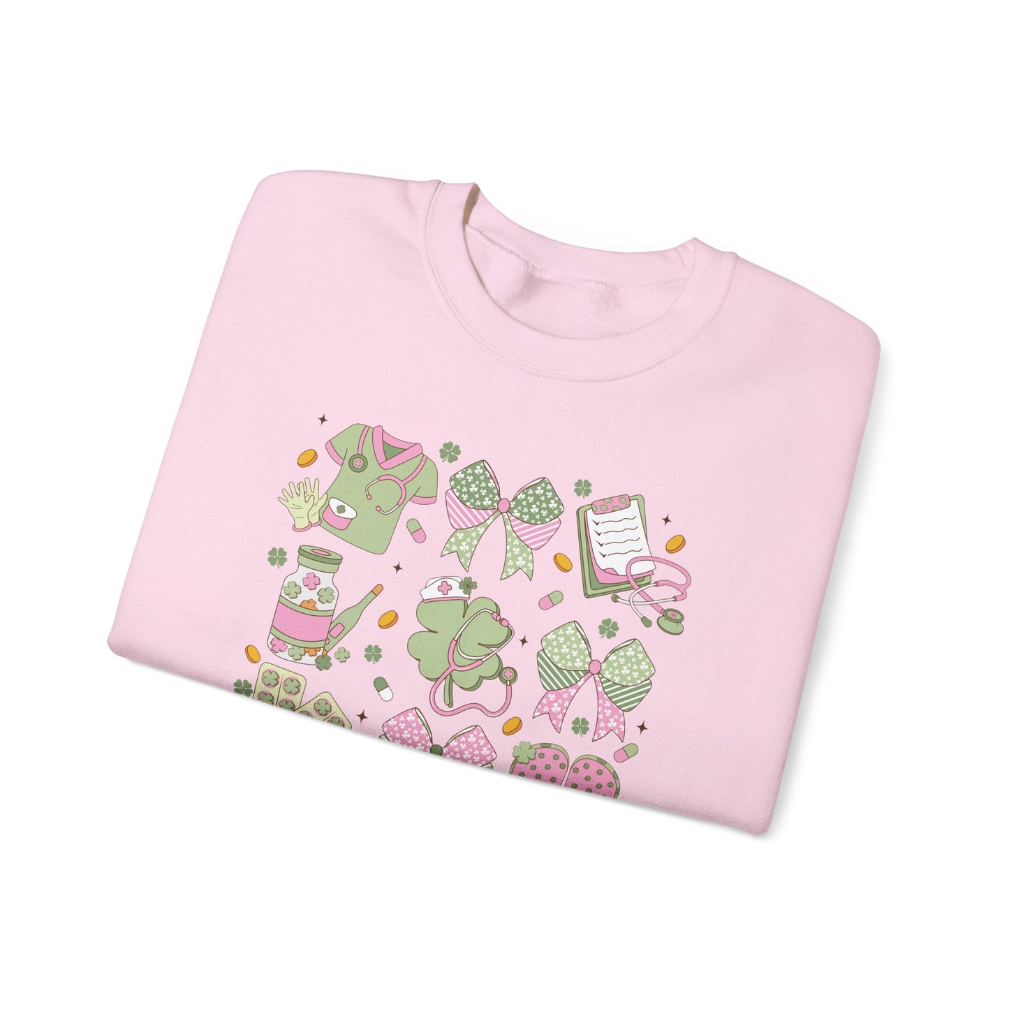 Adorable Nurse St. Patricks Day Sweatshirt,  RN sweatershirt, ER Nurse, NICU Nurse, PICU nurse, clover, lucky nurse sweatshirt.