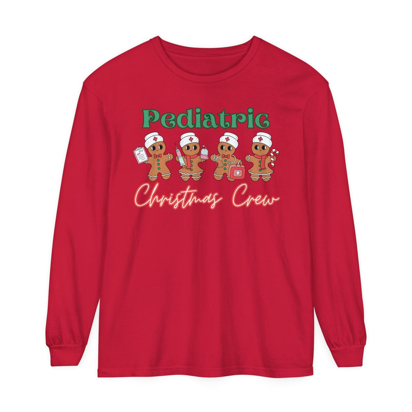 Pediatric Christmas sweatshirt, Christmas Crew Gingerbread shirt,Nurse Christmas Long Sleeve, comfort colors, perfect for groups!