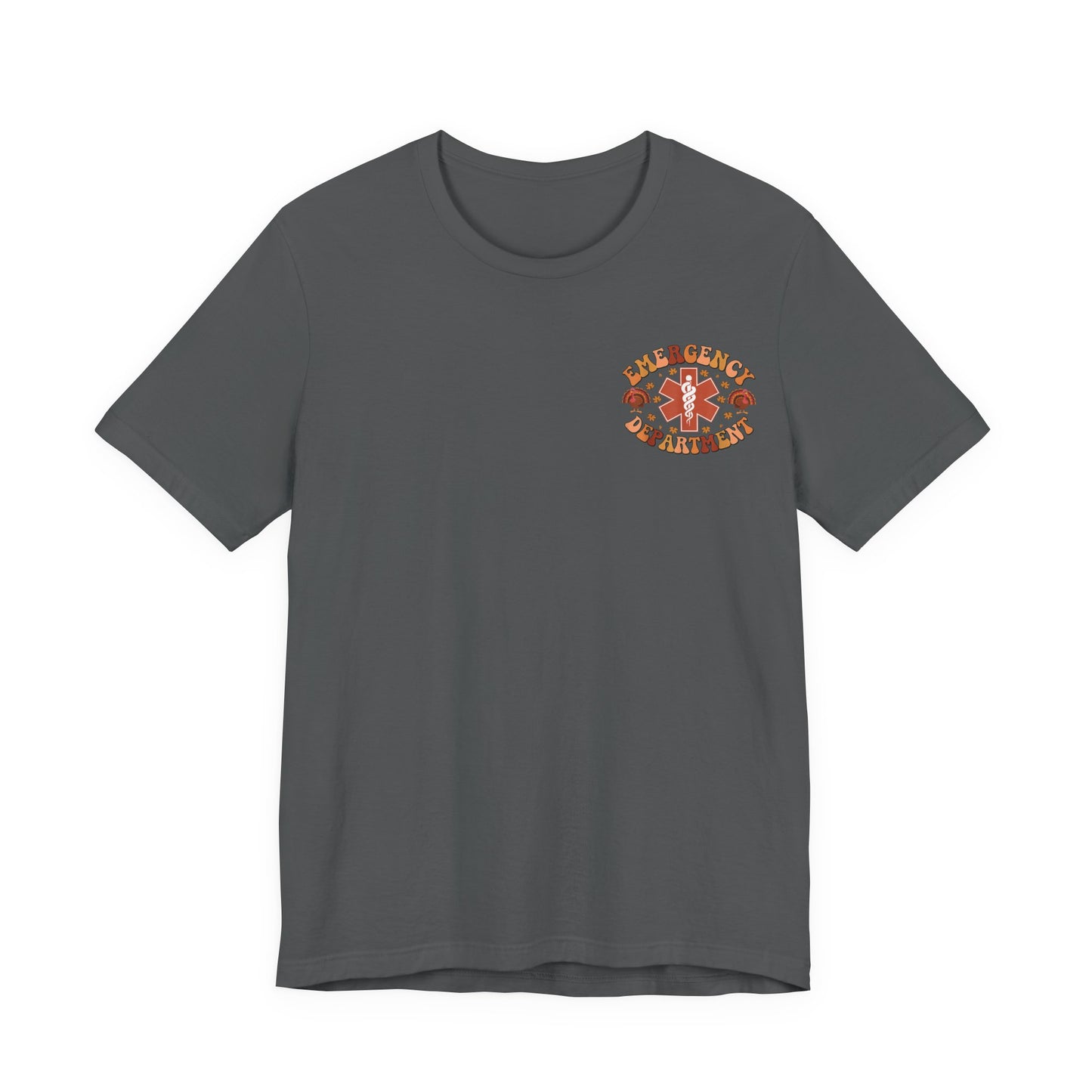 Turkey front ED sign, thanksgiving theme ED Nurse , pediatric nurse shirt, gildan turkey nurse shirt, Peds nurse,fall nurse shirt