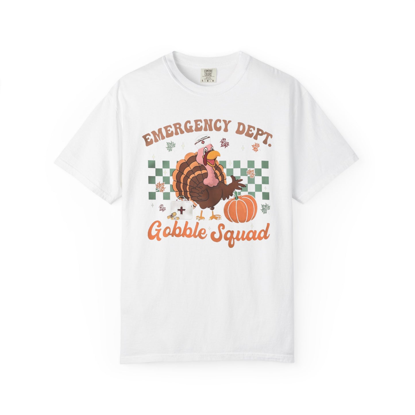 Comfort colors gobble squad tshirt, emergency gobble squad