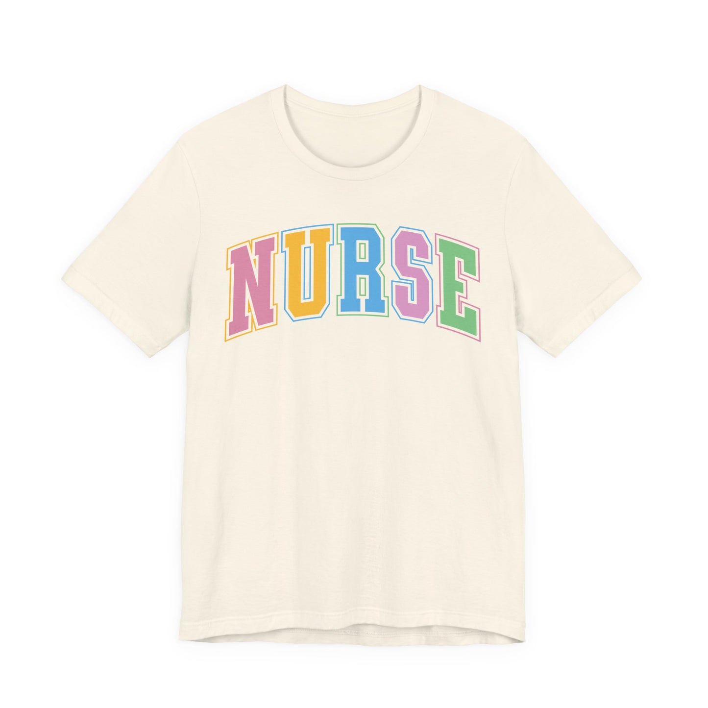 Multi Color Nurse Varsity Letter Tshirt, NICau, PICU, emergency department, labor and delivery