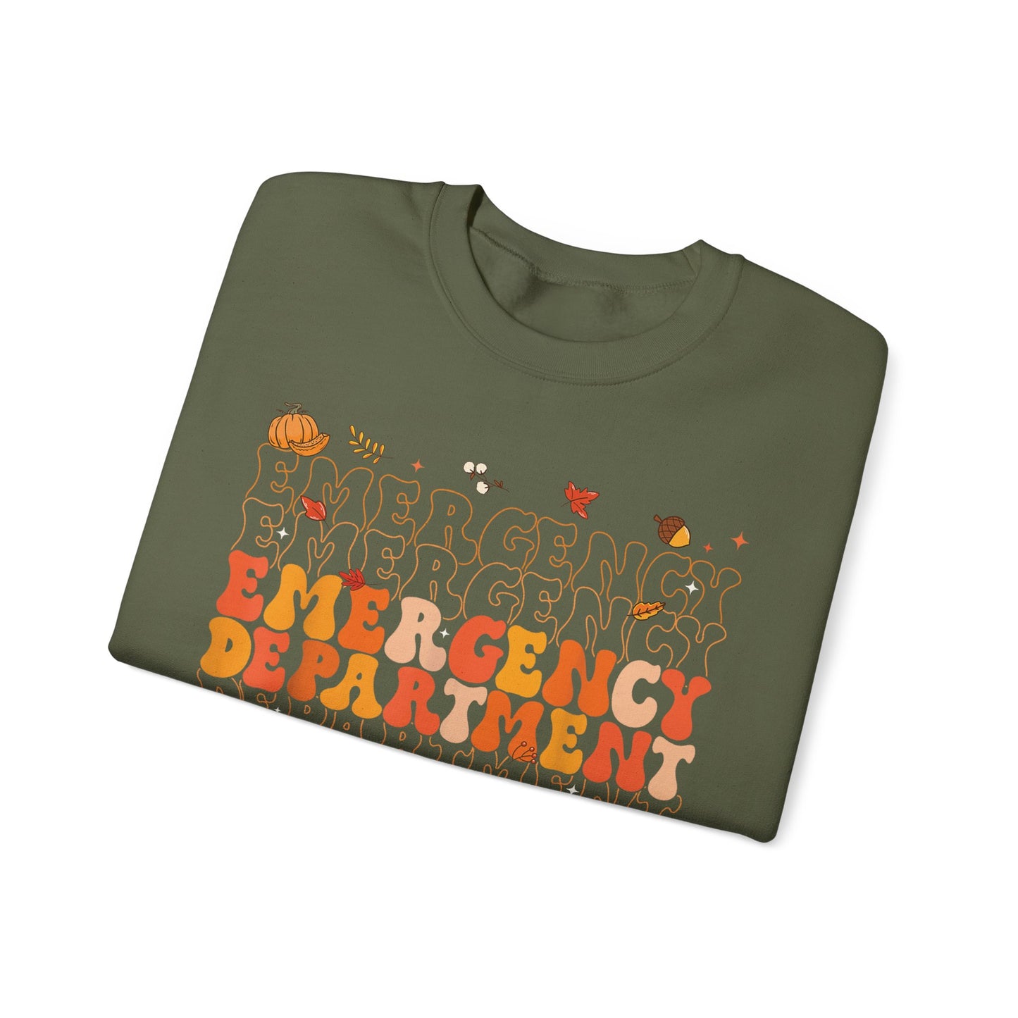 Emergency Fall gildan comfy sweatshirt,  thanksgiving nurse sweatshirt