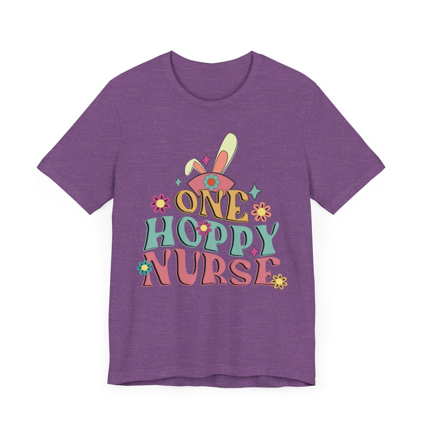 One Hoppy Nurse Easter Women Shirt, cute bunny Easter shirt for work or home!
