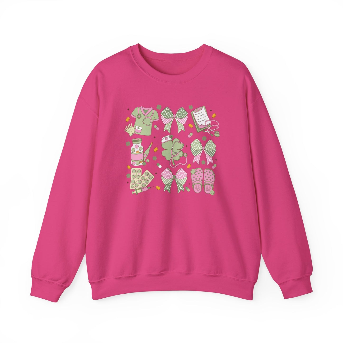 Adorable Nurse St. Patricks Day Sweatshirt,  RN sweatershirt, ER Nurse, NICU Nurse, PICU nurse, clover, lucky nurse sweatshirt.
