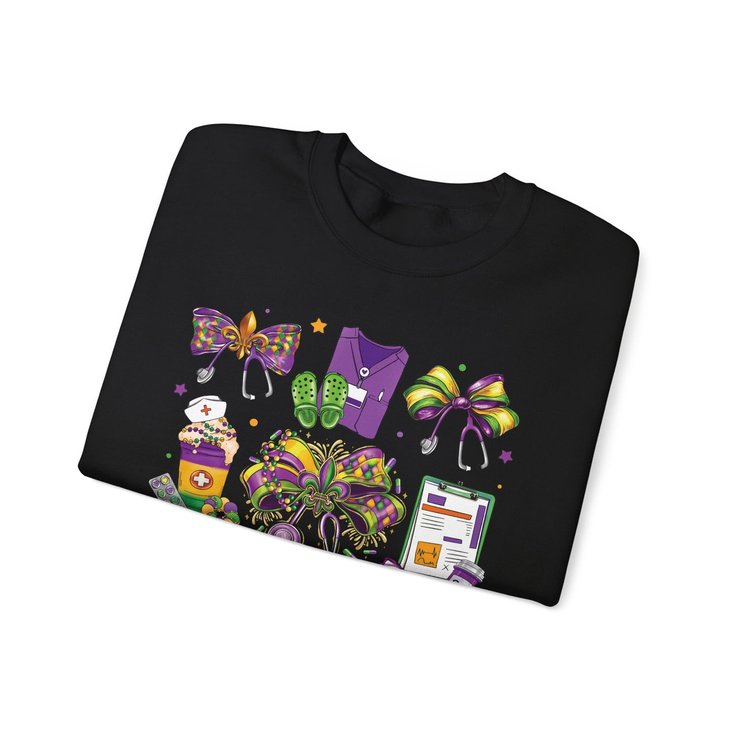 Mardi Gras Nurse Gildan Sweatshirt