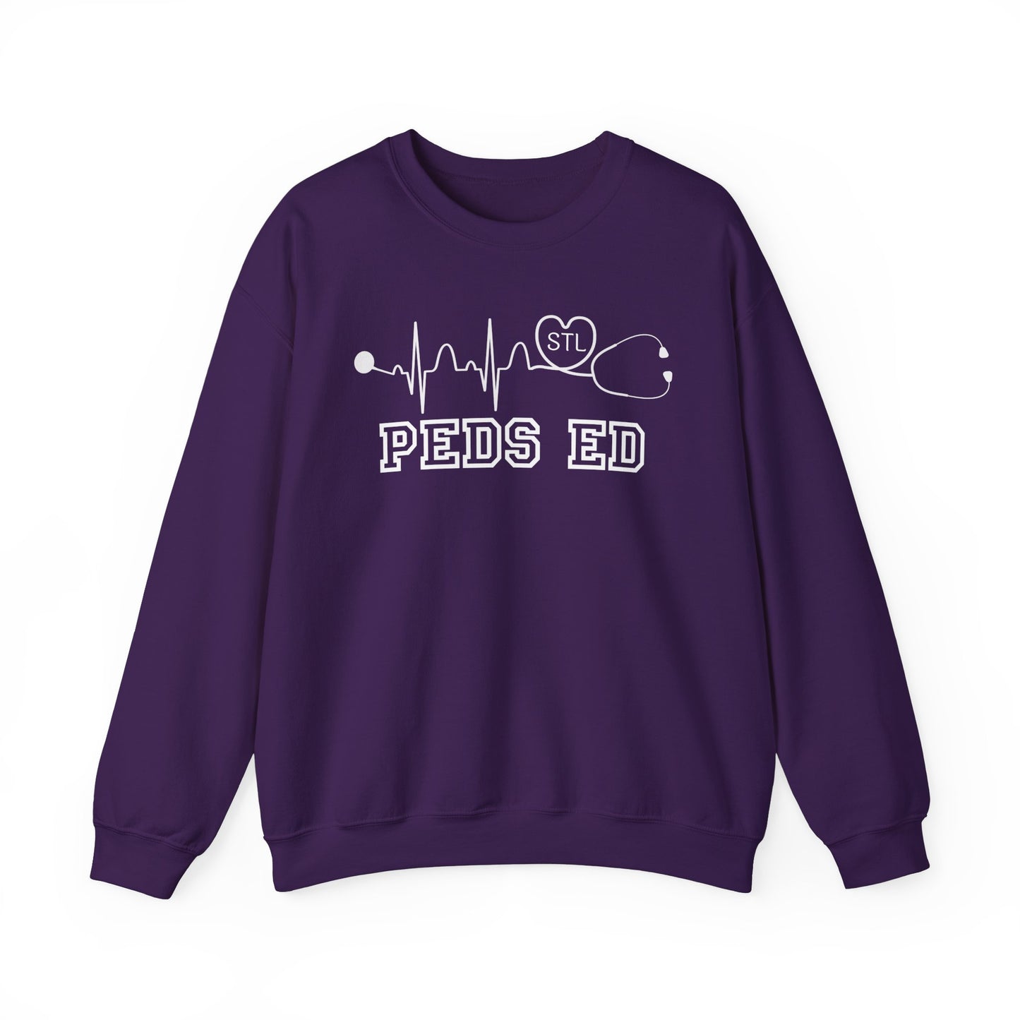 STL PEDS ED Sweatshirt-white lettering