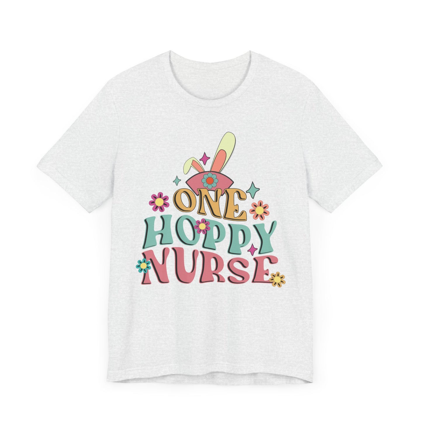 One Hoppy Nurse Easter Women Shirt, cute bunny Easter shirt for work or home!