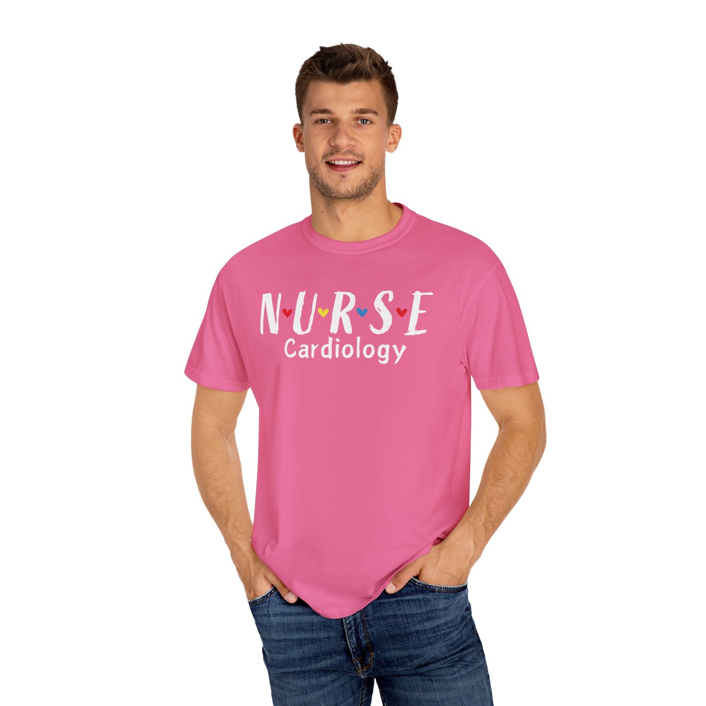 Cute Heart Nurse Cardiology Comfort Colors Shirt