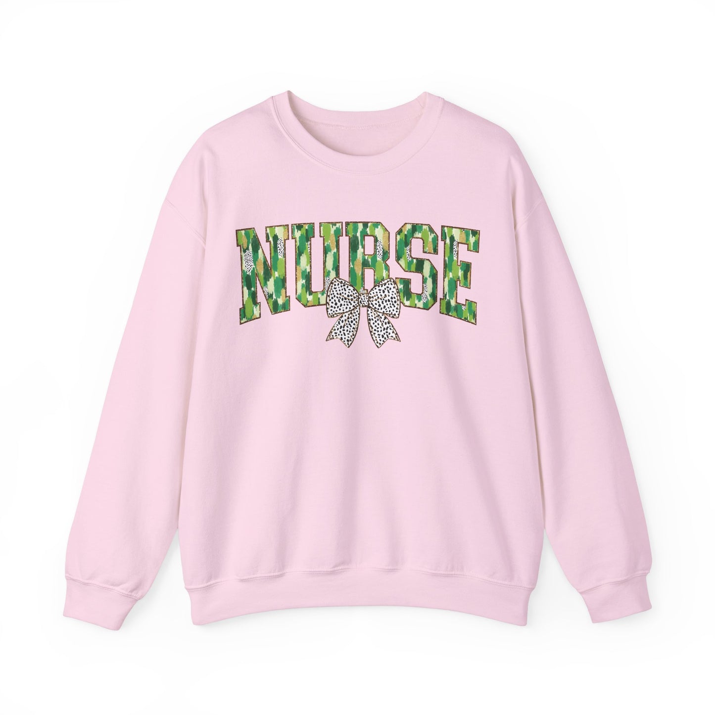 Nurse St. Patricks Day Sweatshirt Coquette Bow,  RN sweatershirt, ER Nurse, NICU Nurse, PICU nurse, clover, lucky nurse sweatshirt.
