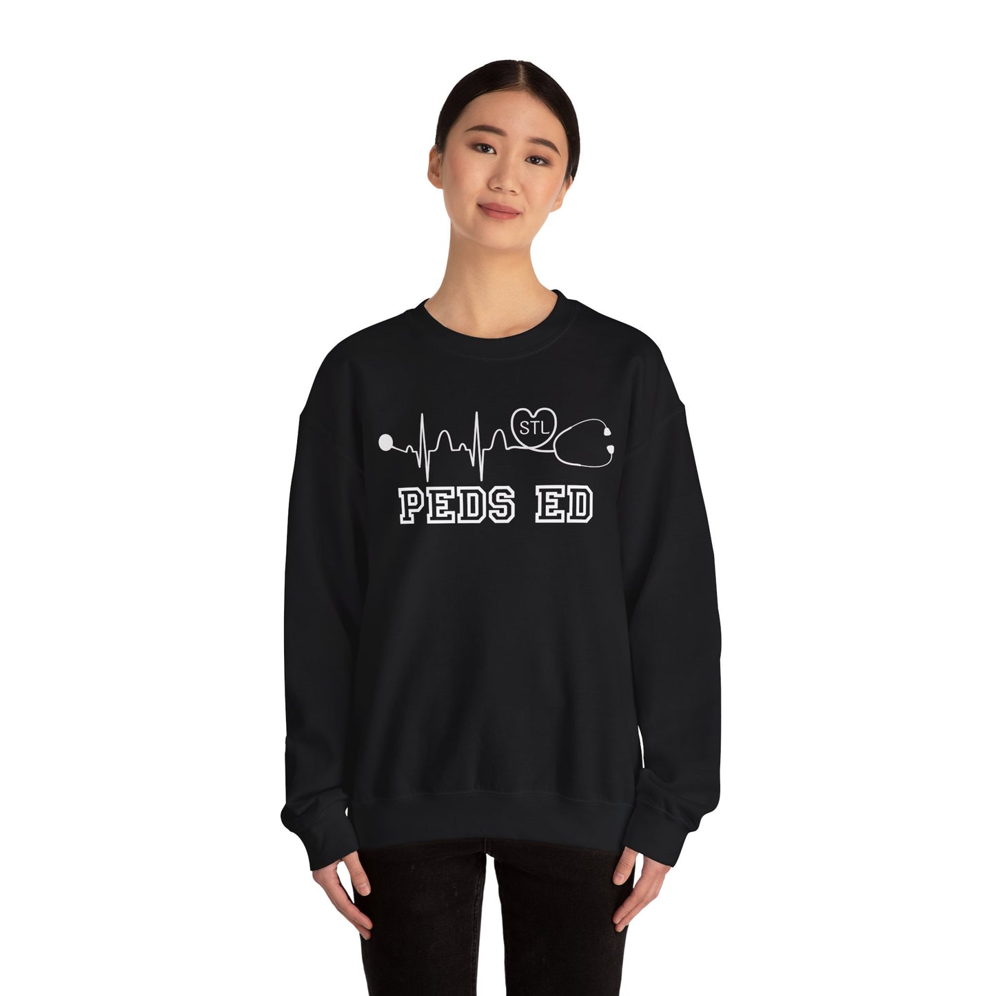STL PEDS ED Sweatshirt-white lettering