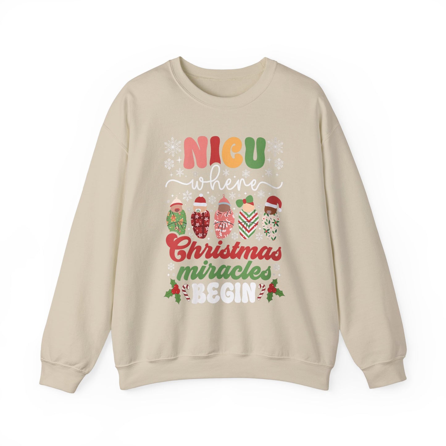 NICU Nurse Christmas Sweatshirt, Nurse Christmas sweatshirt, Baby Nurse Sweatshirt, gift for nurse, cute Christmas sweatshirt