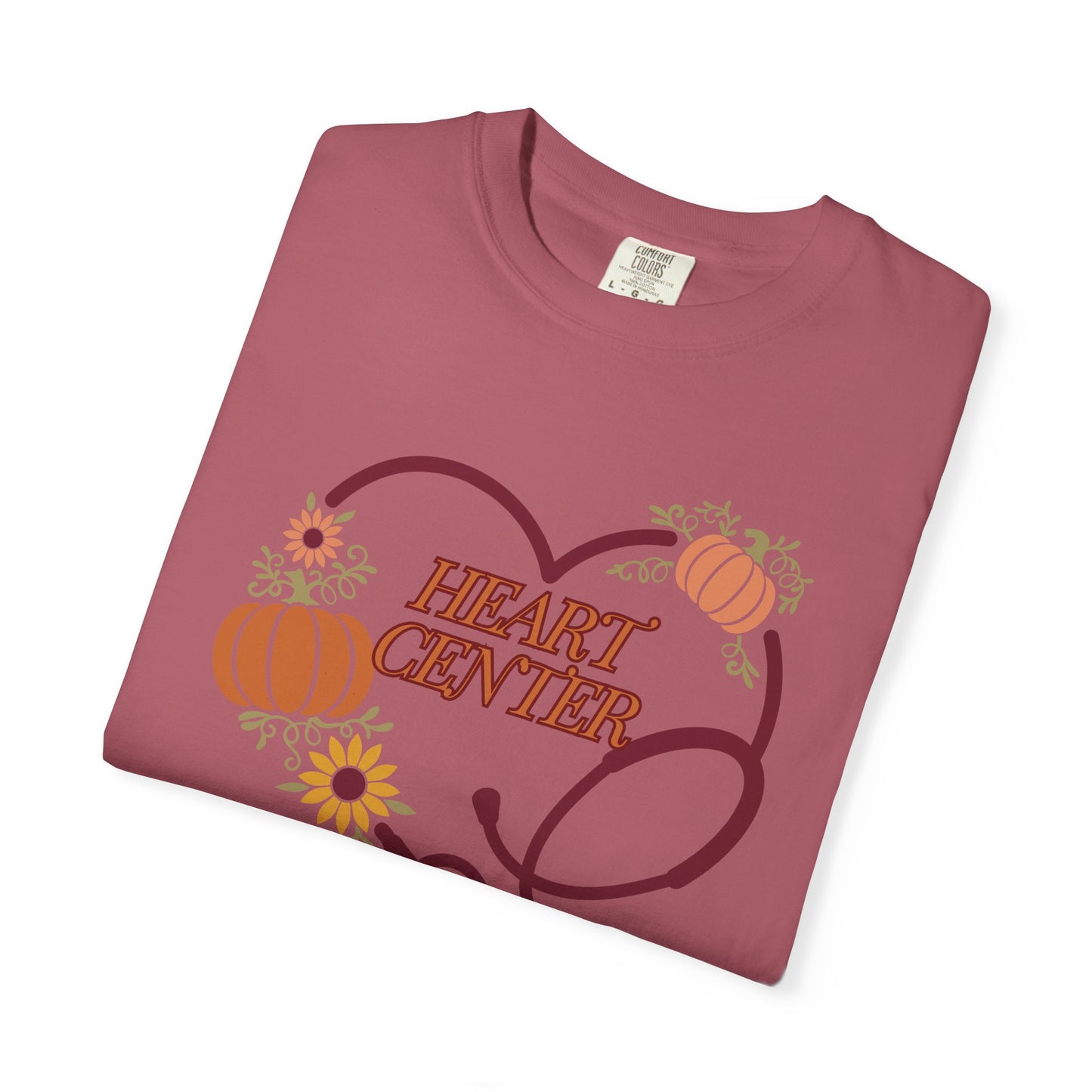 Fall heart center  Stethoscope heart, fall shirt, gift for nurse,cute holiday shirt, comfort colors, thanksgiving shirt
