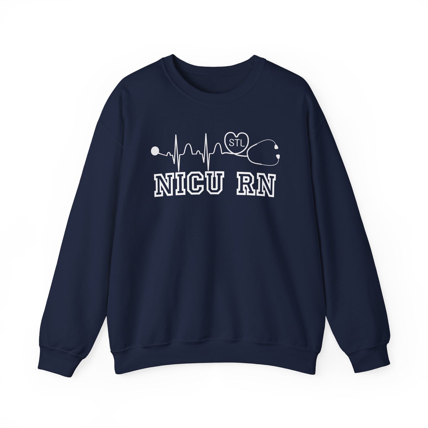 STL NICU RN Comfy Gildan Sweatshirt, EKG STL  love, wear out or at work!