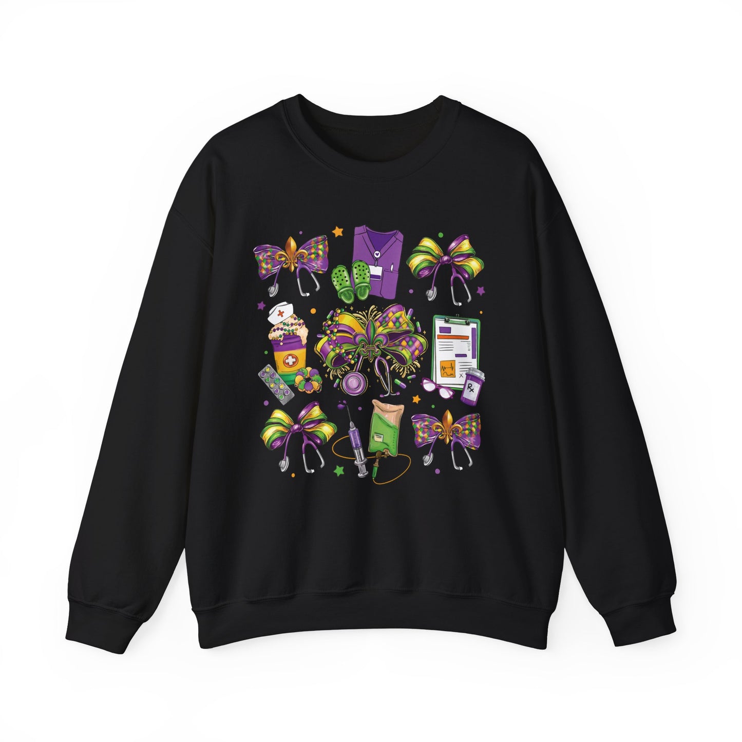 Mardi Gras Nurse Gildan Sweatshirt