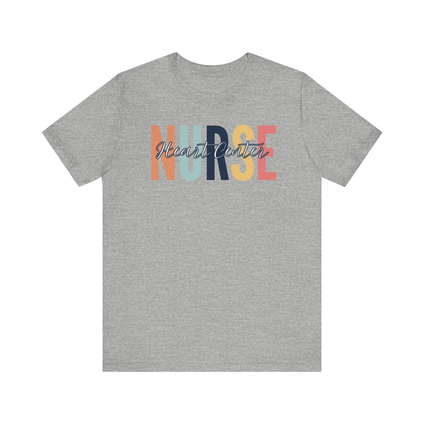 Heart center rainbow neutral Peds nurse Shirt, Gift for nurse, Graduation gift, birthday gift for nurse, ER nurse, RN shirt.