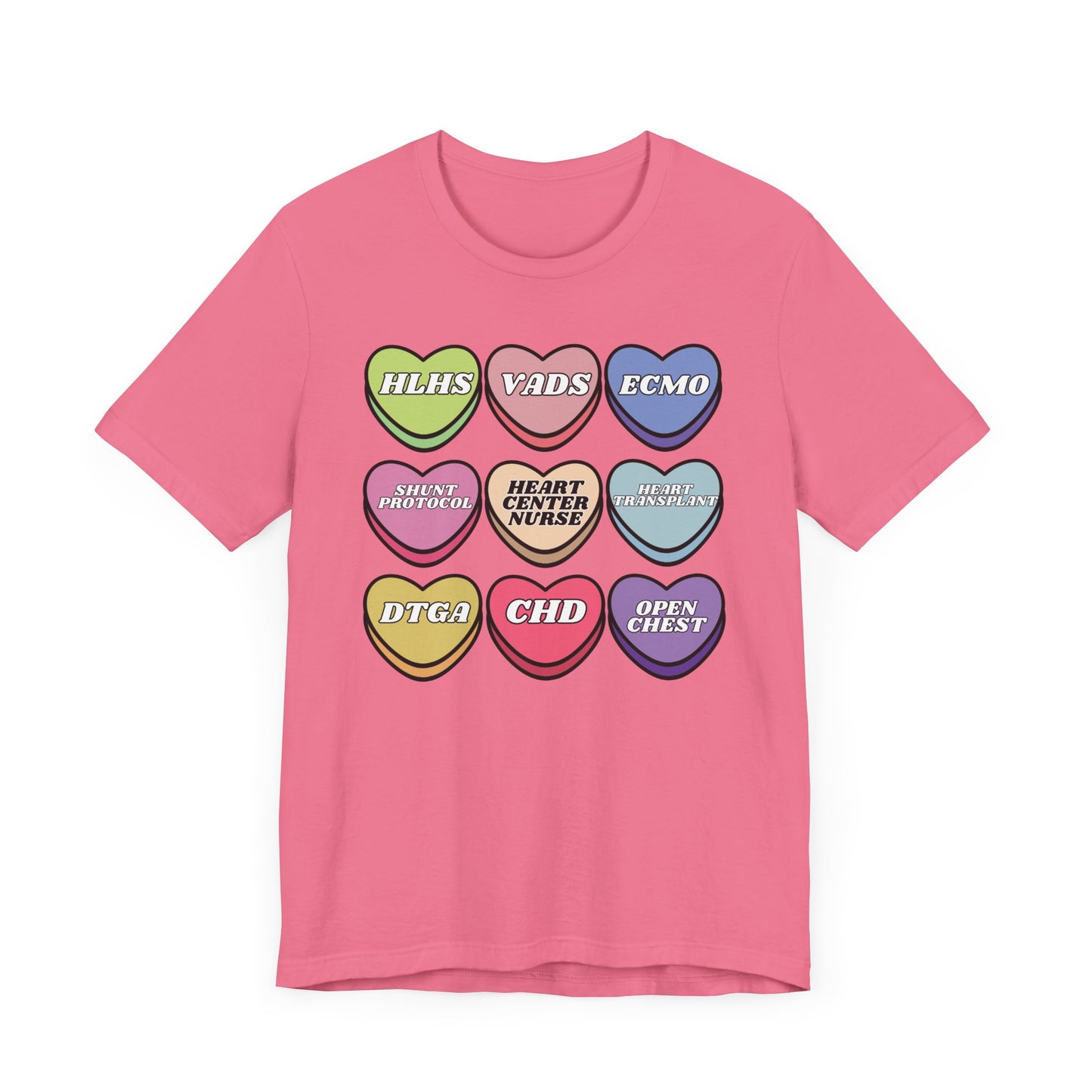 Heart Center Nurse Valentine’s Day comfy Bella Canvas T shirt , Cute Candy Heart Sayings, match your coworkers this Valentine’s Day