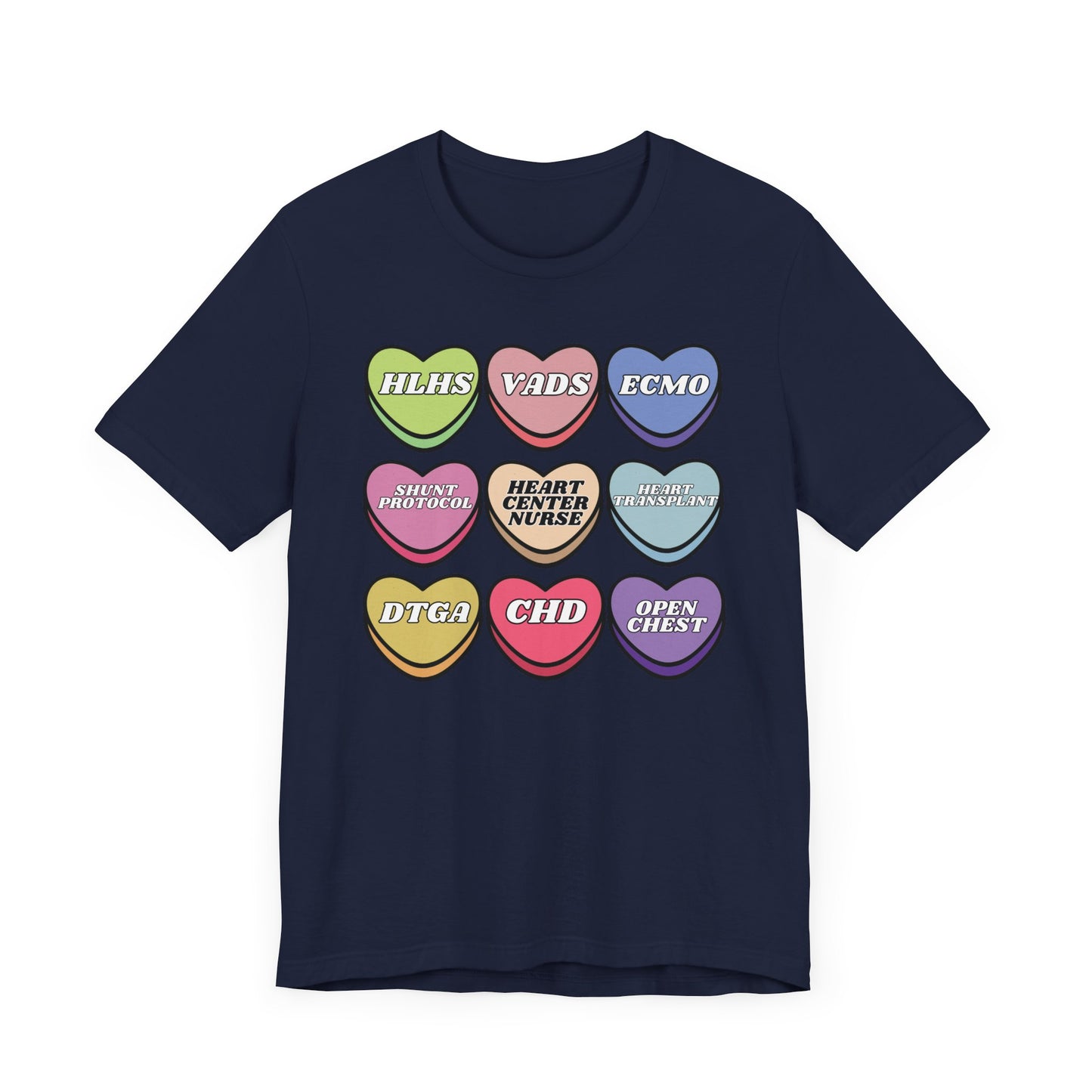 Heart Center Nurse Valentine’s Day comfy Bella Canvas T shirt , Cute Candy Heart Sayings, match your coworkers this Valentine’s Day