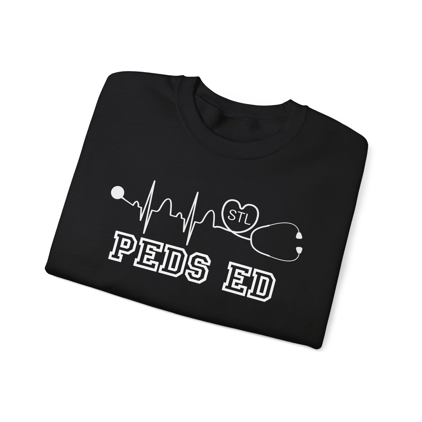 STL PEDS ED Sweatshirt-white lettering