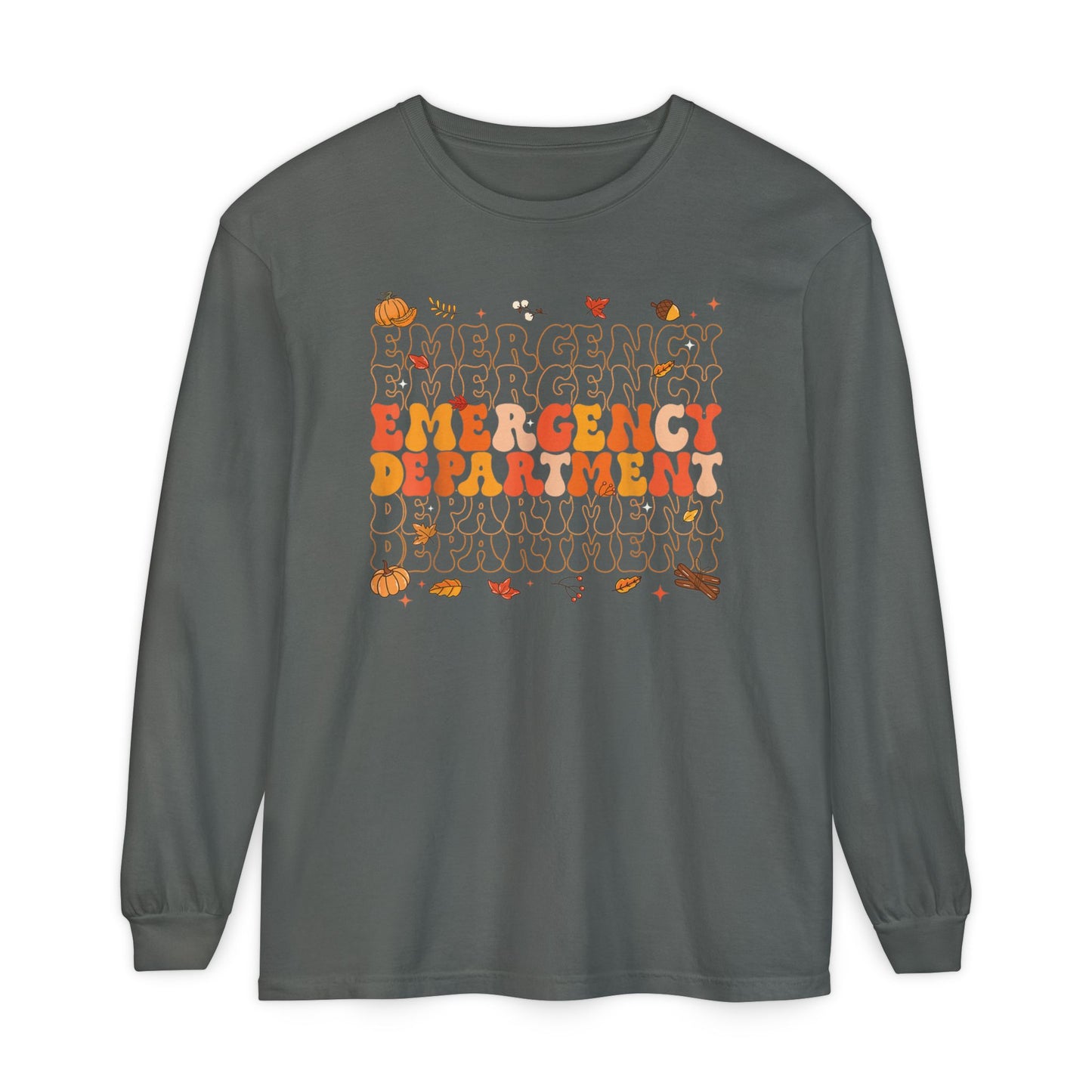 Emergency Fall long sleeve comfort colors, thanksgiving nurse long sleeve  shirt