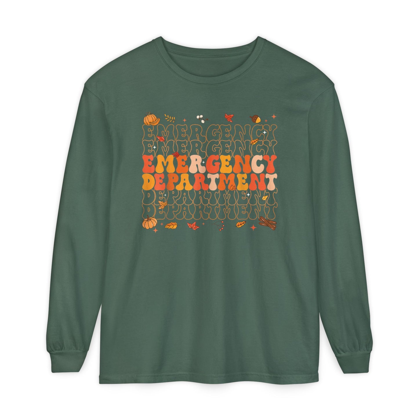 Emergency Fall long sleeve comfort colors, thanksgiving nurse long sleeve  shirt