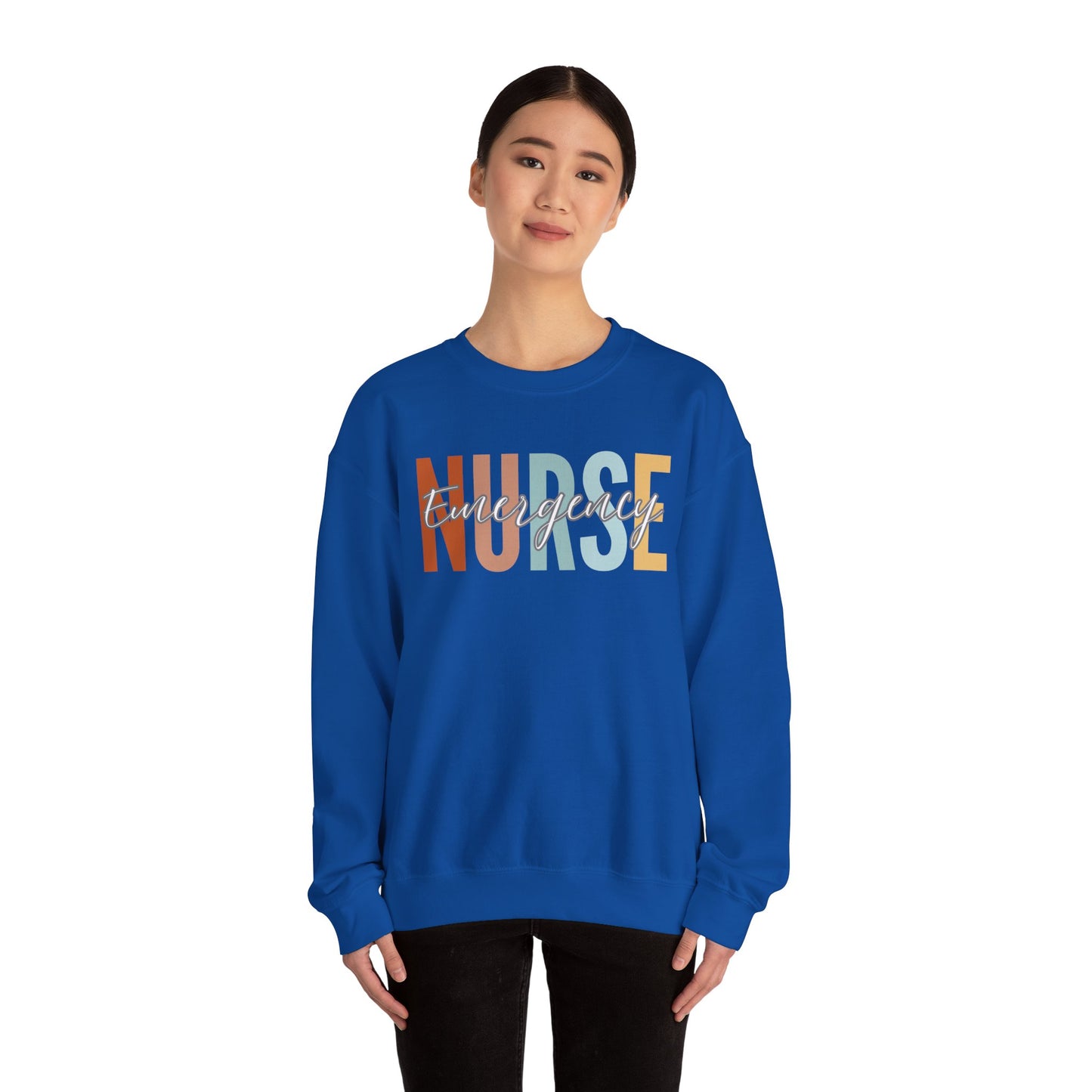 Rainbow Emergency Nurse Gildan Sweatshirt