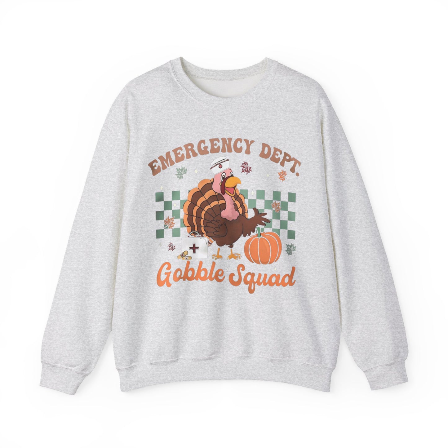 Turkey gobble squad Fall Pediatric Emergency Sweatshirt for all Fall Months, Nurse shirt, gift for nurse, everything fall