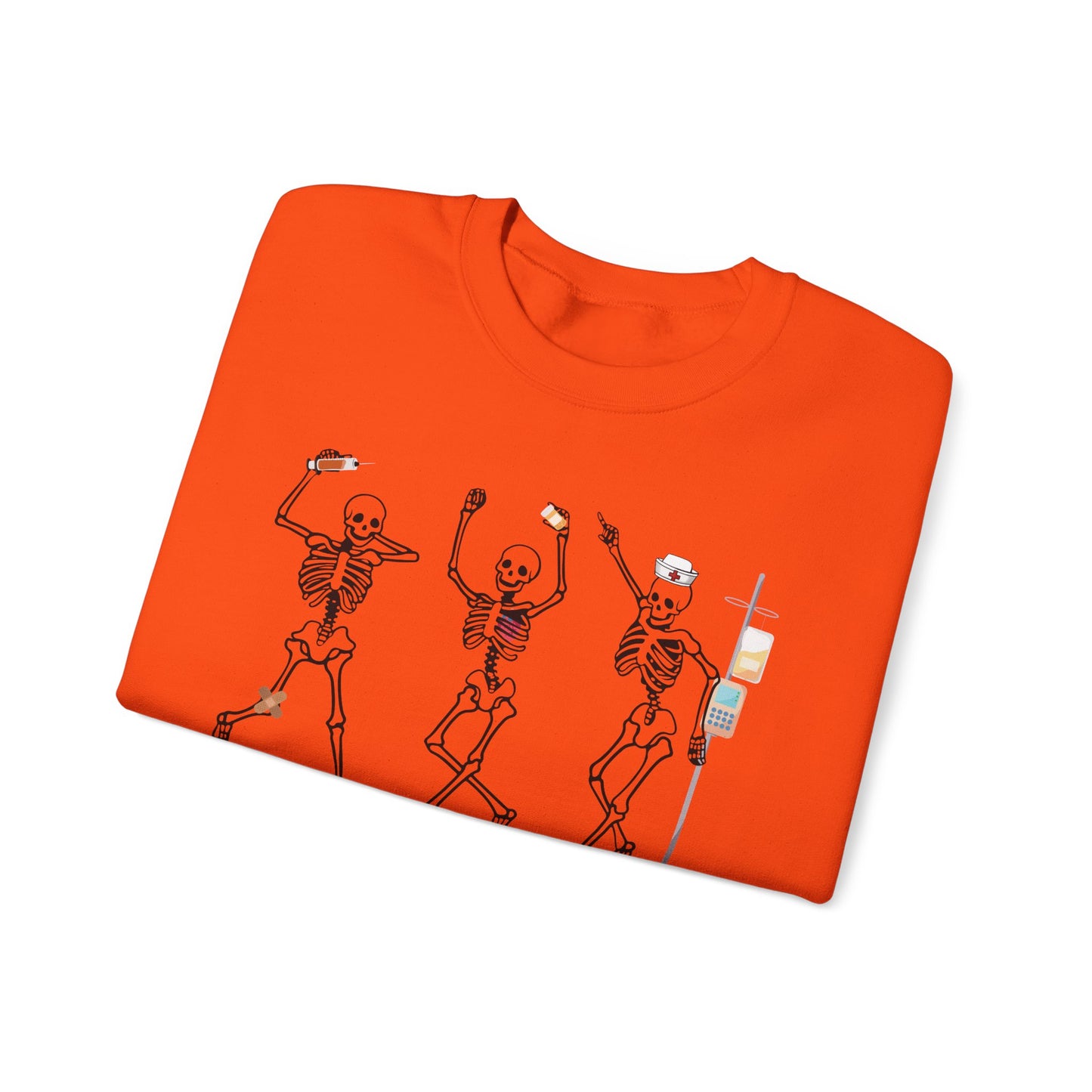 Dancing Skeleton Halloween Sweatshirt, Halloween sweatshirt, nurse sweater , spooky season, funny Halloween sweatshirt