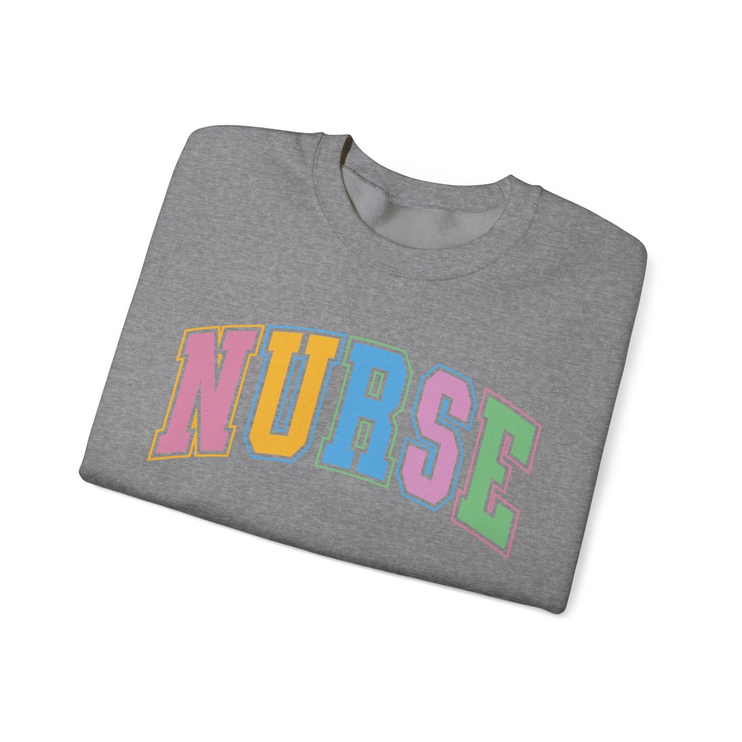 Multi Color Nurse  Varsity Letter Sweatshirt