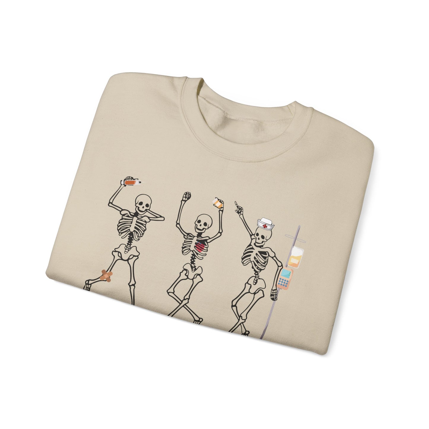 Dancing Skeleton Halloween Sweatshirt, Halloween sweatshirt, nurse sweater , spooky season, funny Halloween sweatshirt
