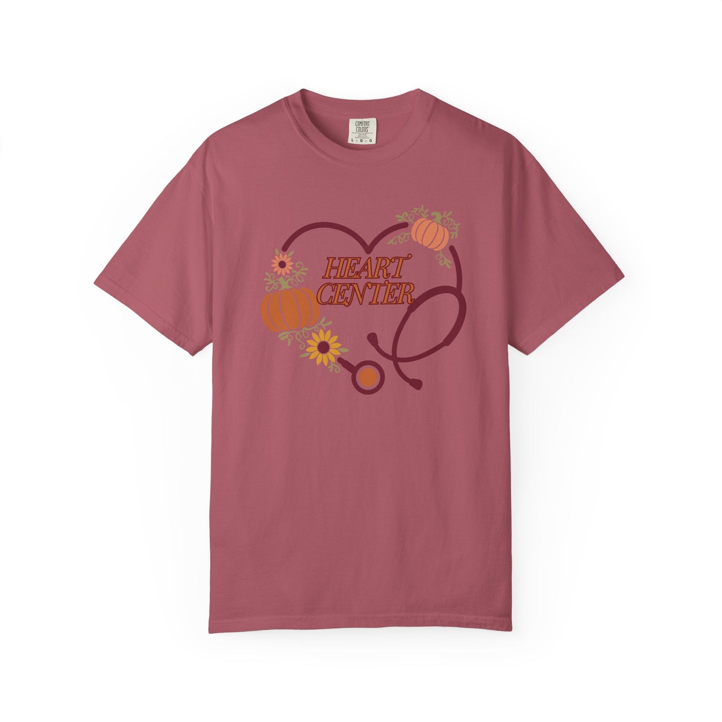 Fall heart center  Stethoscope heart, fall shirt, gift for nurse,cute holiday shirt, comfort colors, thanksgiving shirt