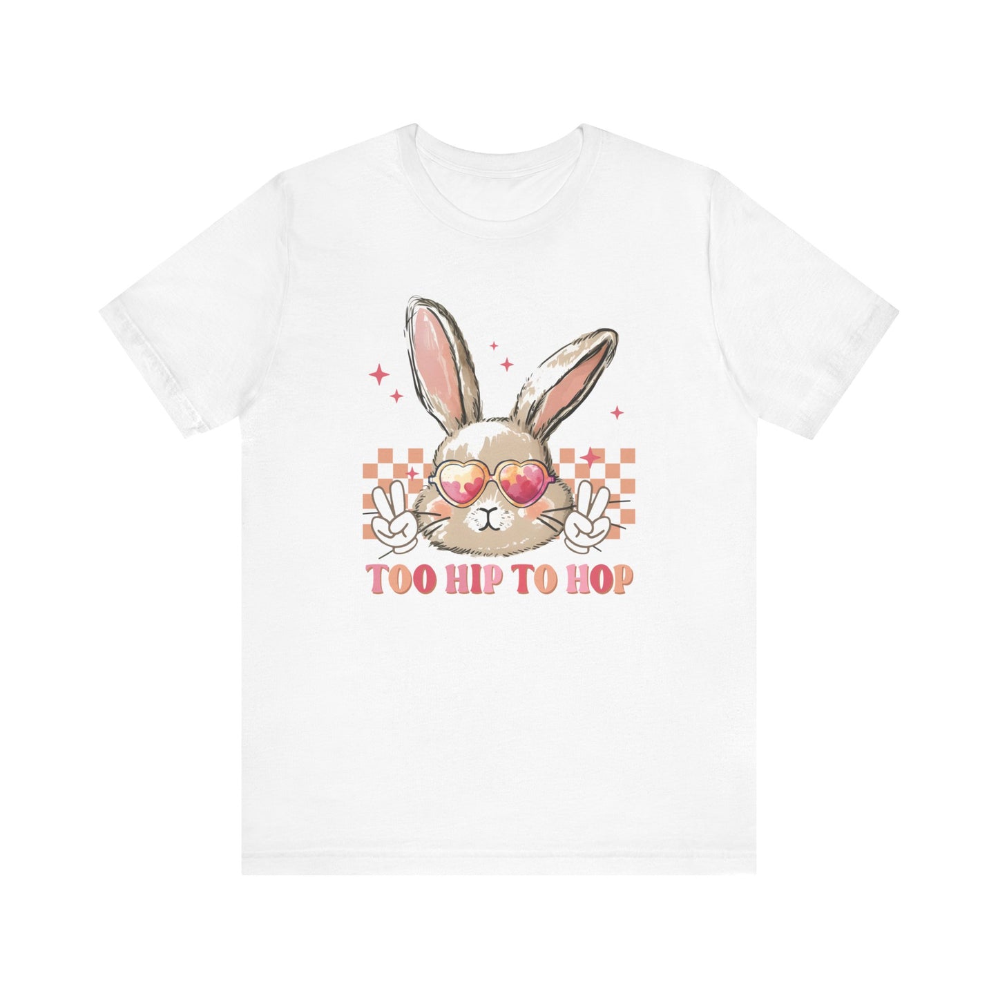 Too Hip to Hop Easter Women Shirt, Retro Chick, Nurse shirt, teacher shirt, Easter nurse, punny shirt, funny woman shirt.