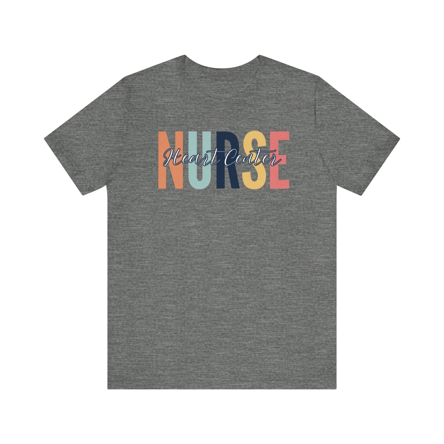Heart center rainbow neutral Peds nurse Shirt, Gift for nurse, Graduation gift, birthday gift for nurse, ER nurse, RN shirt.
