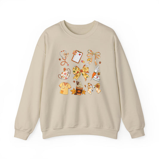 Cute Fall nurse Sweatshirt for all Fall Months, Nurse shirt, gift for nurse, coquette bow, everything fall