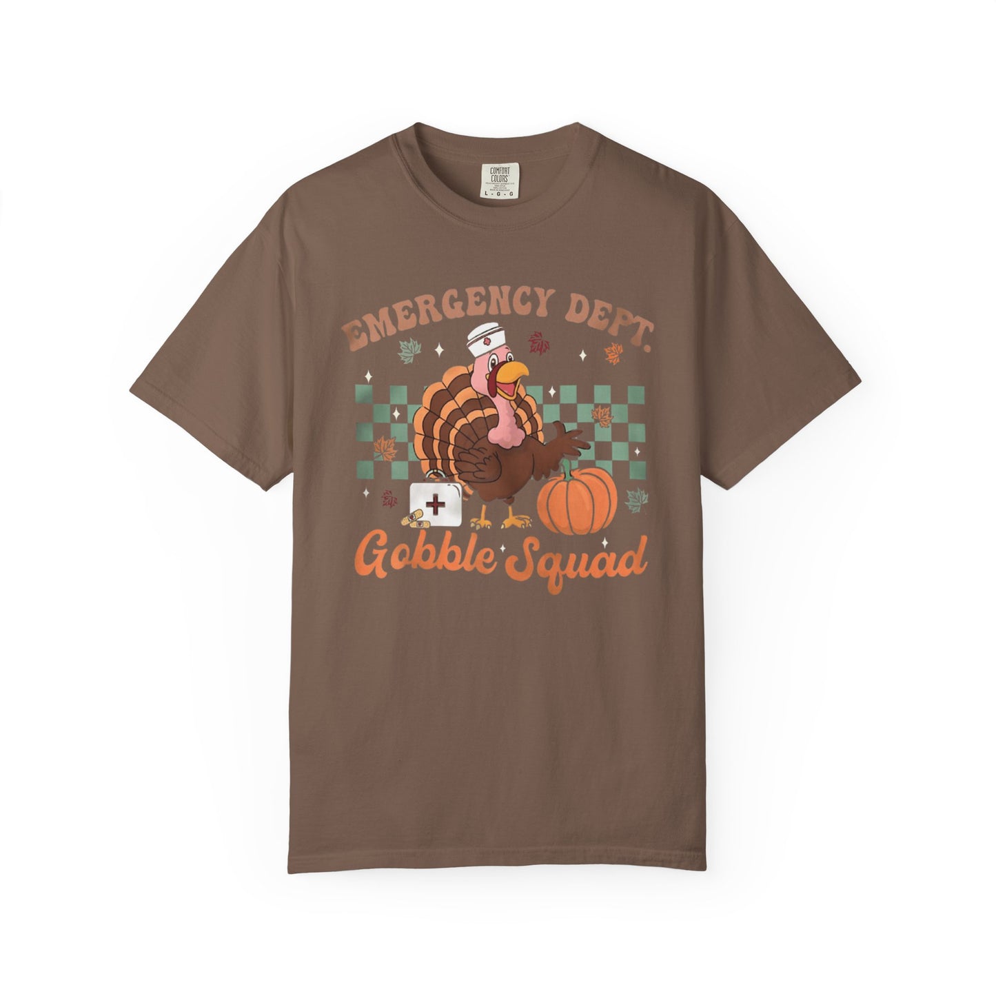 Comfort colors gobble squad tshirt, emergency gobble squad