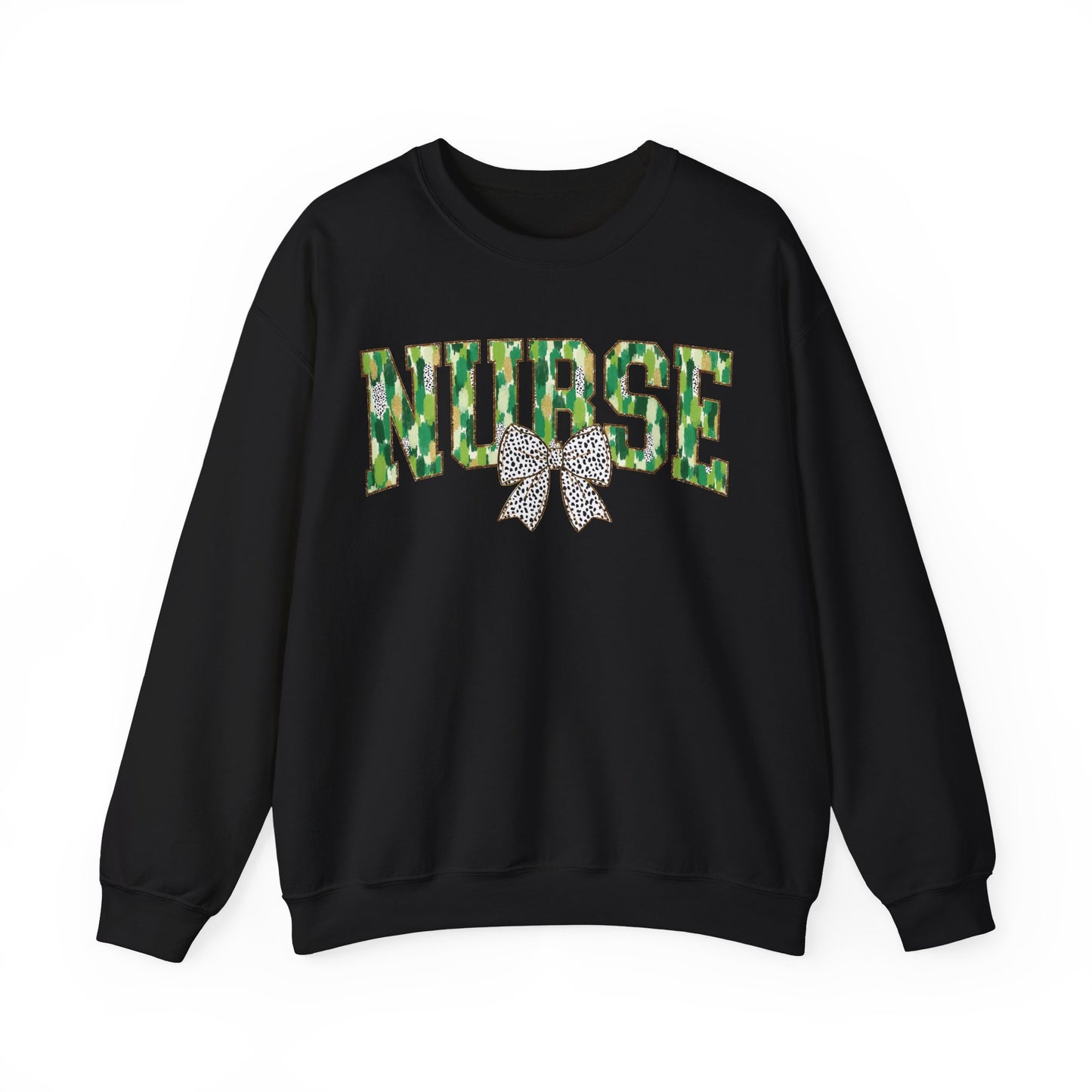 Nurse St. Patricks Day Sweatshirt Coquette Bow,  RN sweatershirt, ER Nurse, NICU Nurse, PICU nurse, clover, lucky nurse sweatshirt.