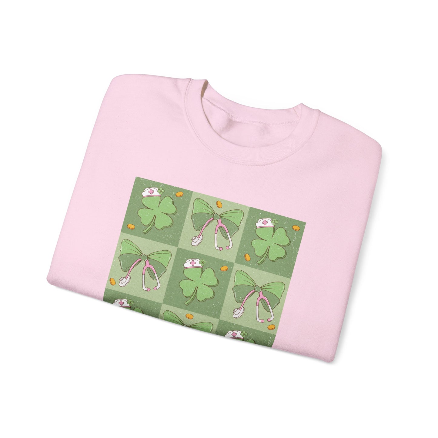 Cute Plaid Nurse St. Patricks Day Sweatshirt,  RN sweatershirt, ER Nurse, NICU Nurse, PICU nurse, clover, lucky nurse sweatshirt.