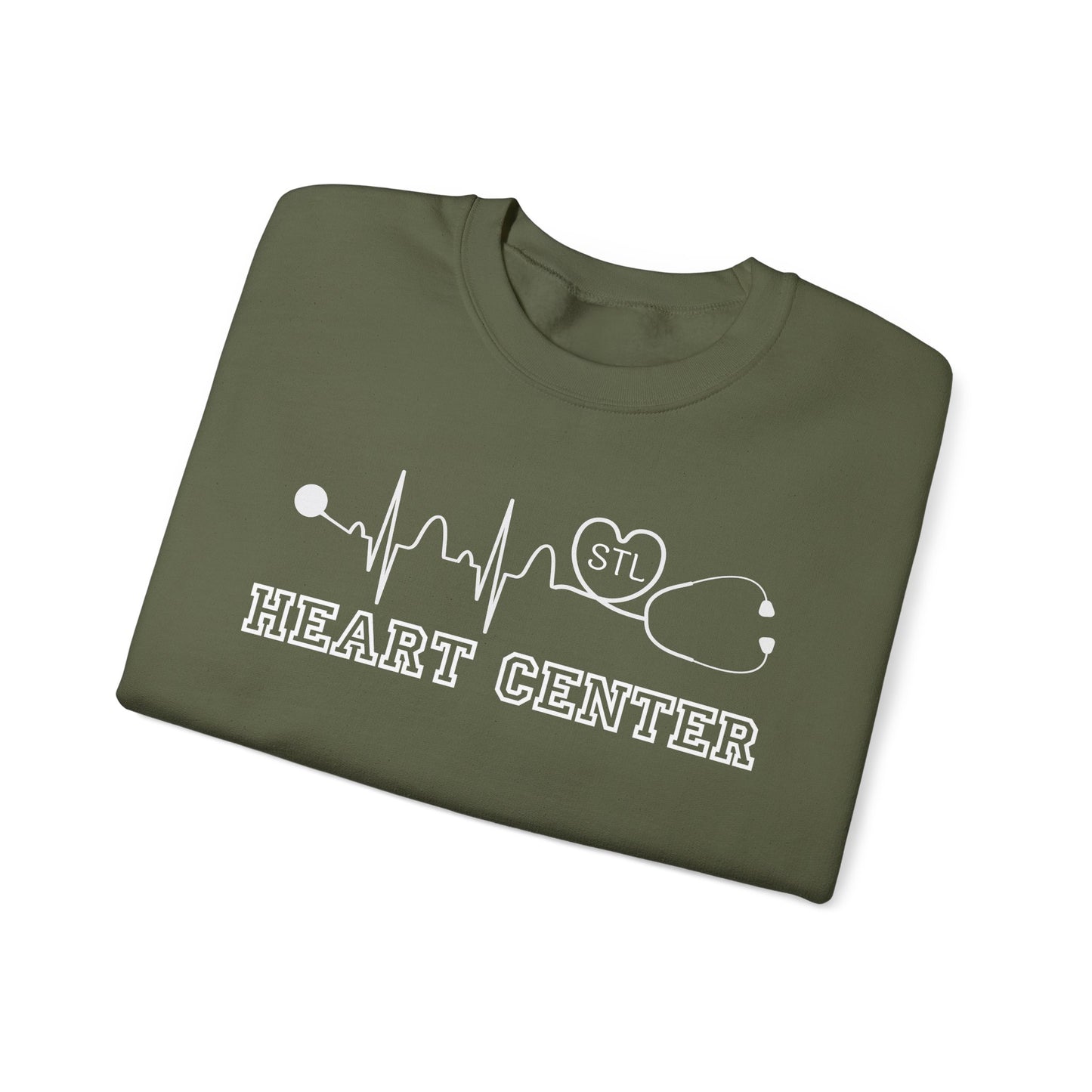 STL Heart Center EKG Gildan Sweatshirt, perfect to show you red and support heart disease!