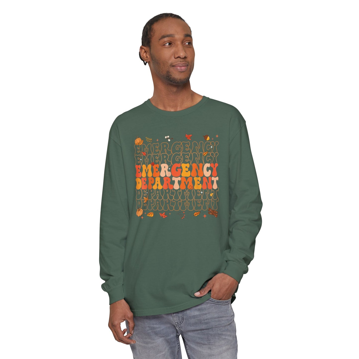 Emergency Fall long sleeve comfort colors, thanksgiving nurse long sleeve  shirt