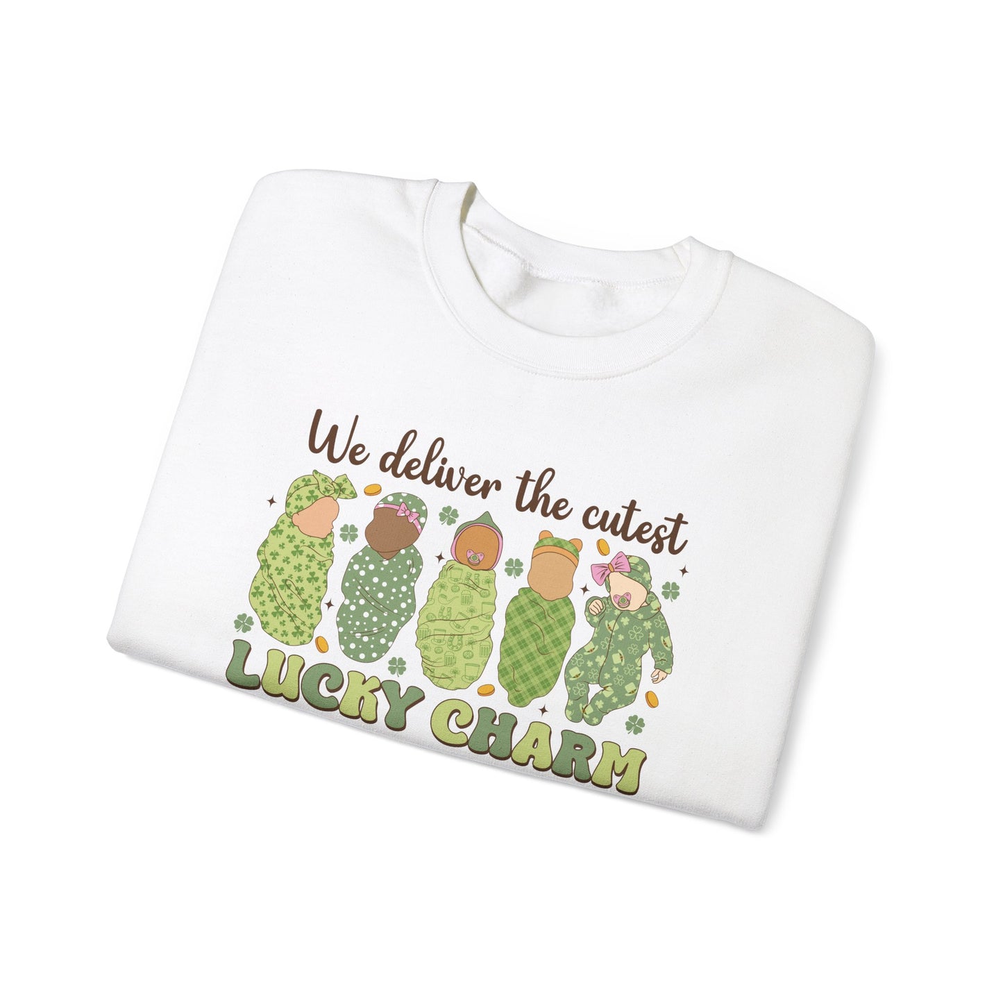 L & D Lucky Charms  Nurse St. Patricks Day Sweatshirt,  RN sweatershirt, ER Nurse, NICU Nurse, PICU nurse, clover, lucky nurse sweatshirt.