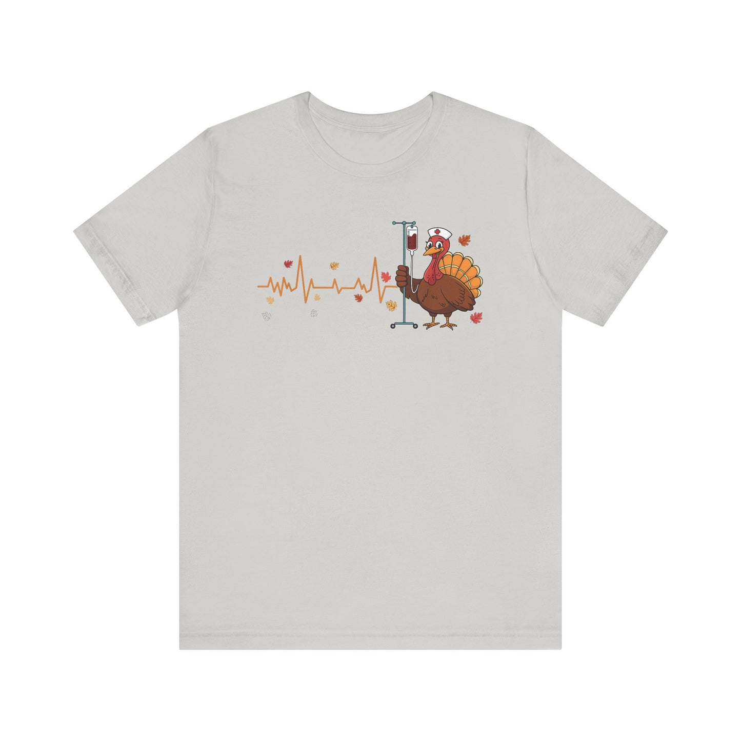 EKG turkey full front  ED Nurse , pediatric nurse thanksgiving shirt, gildan turkey nurse shirt, Peds nurse , fall nurse shirt