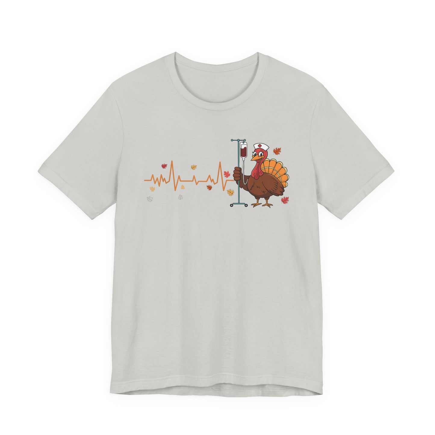 EKG turkey full front  ED Nurse , pediatric nurse thanksgiving shirt, gildan turkey nurse shirt, Peds nurse , fall nurse shirt