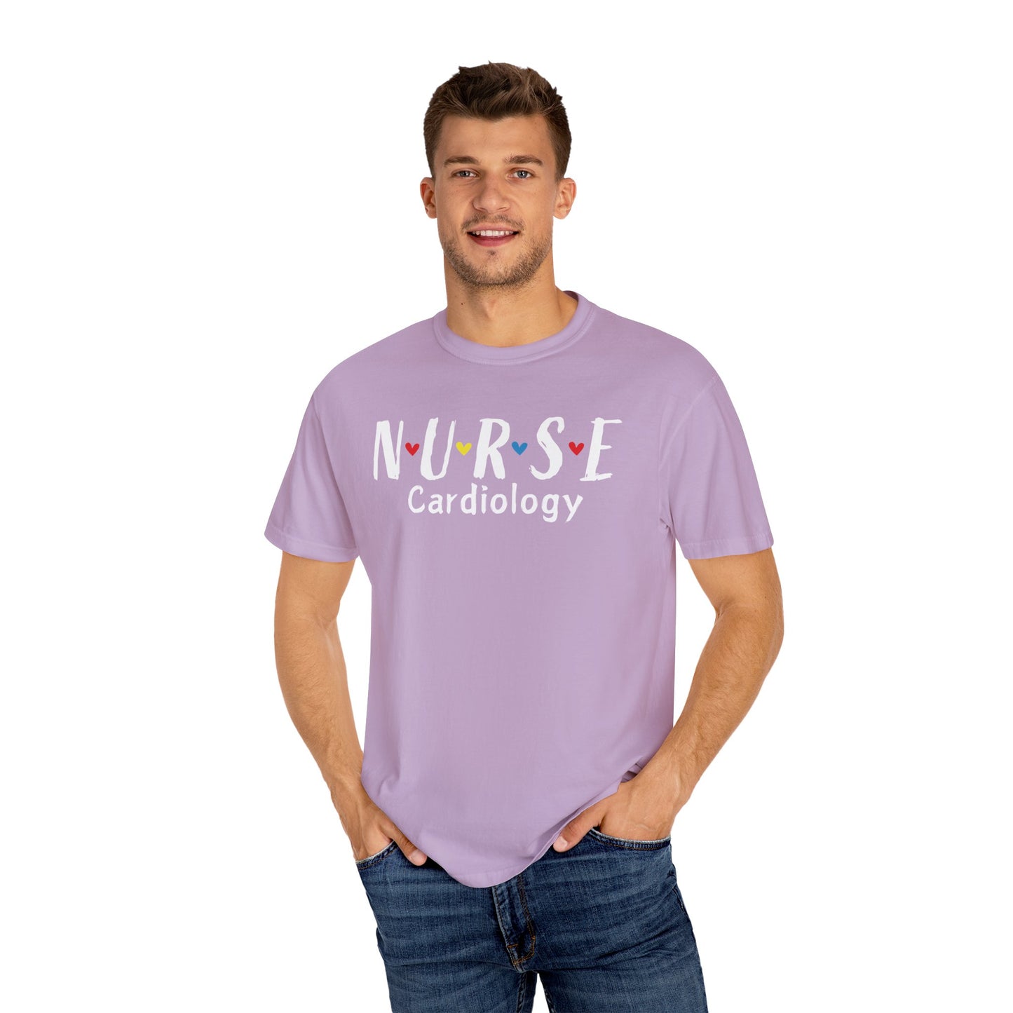 Cute Heart Nurse Cardiology Comfort Colors Shirt