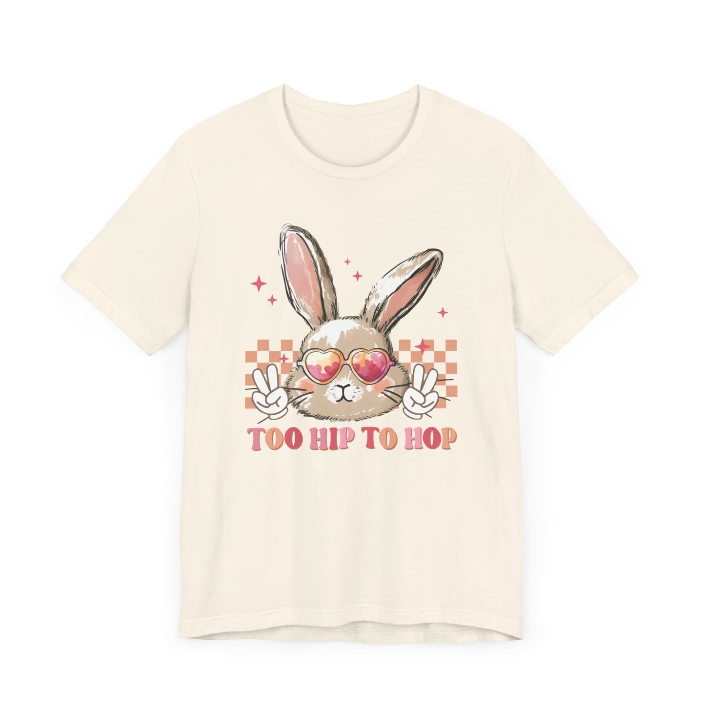Too Hip to Hop Easter Women Shirt, Retro Chick, Nurse shirt, teacher shirt, Easter nurse, punny shirt, funny woman shirt.