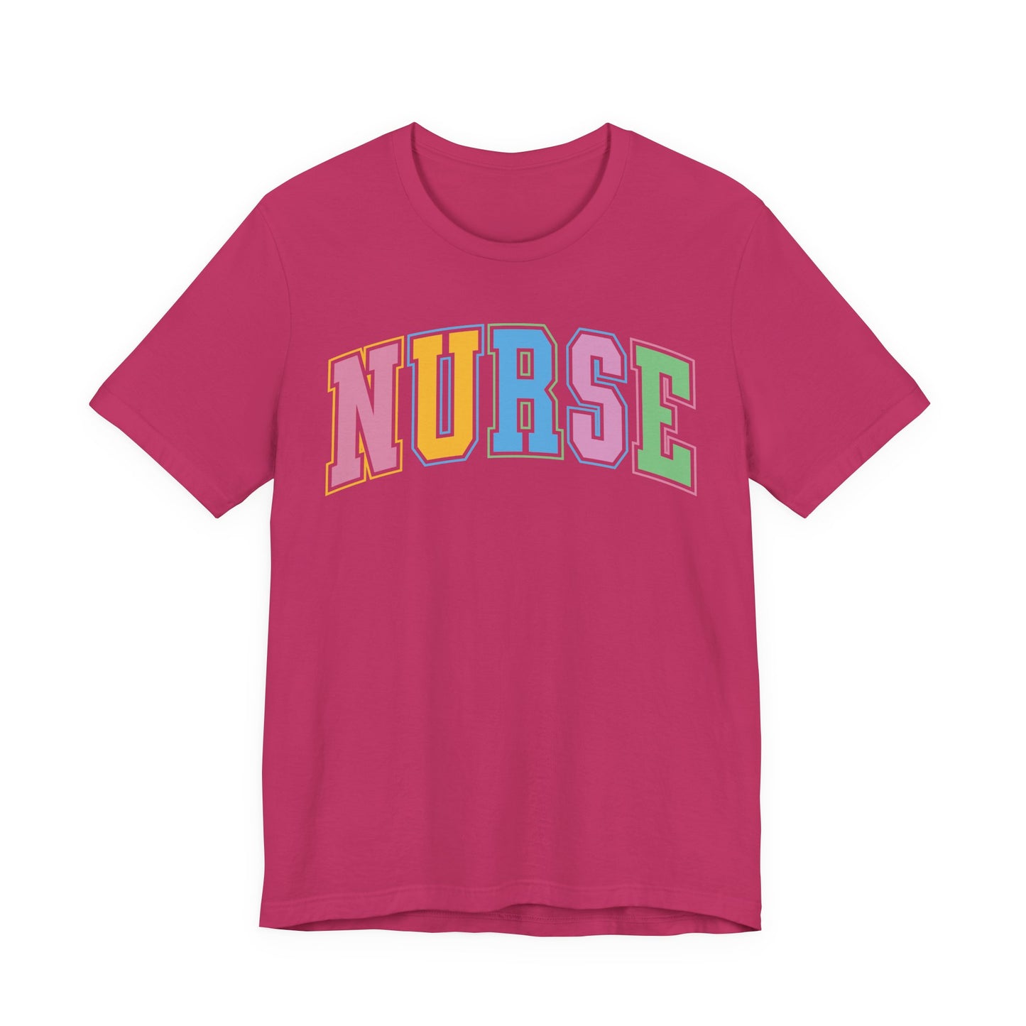 Multi Color Nurse Varsity Letter Tshirt, NICau, PICU, emergency department, labor and delivery