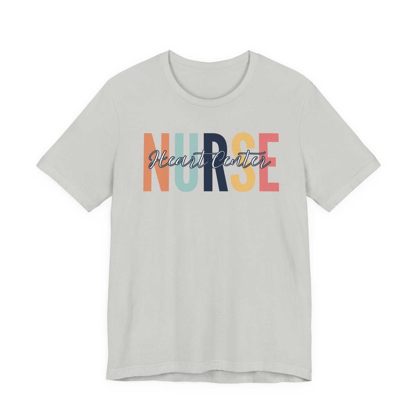 Heart center rainbow neutral Peds nurse Shirt, Gift for nurse, Graduation gift, birthday gift for nurse, ER nurse, RN shirt.